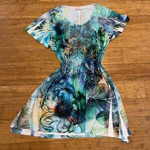 Pretty woman beaded dress made in usa